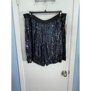 VTG Cotton Castle Silk Shorts Medium Beaded Sequined Bling 80s Deadstock NWT